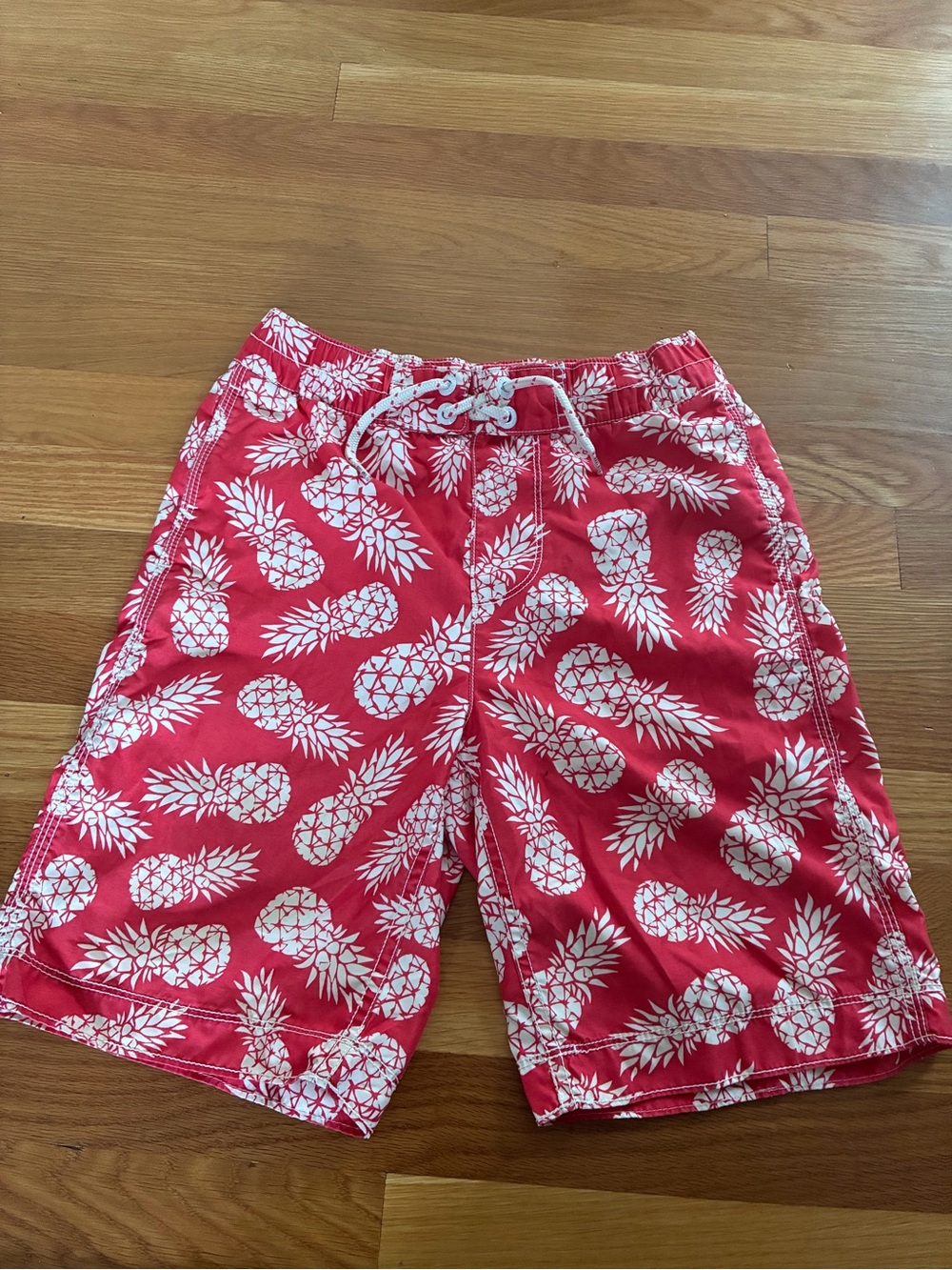 GAP Kids Red & White Floral Swim Shorts